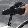 High Elastic Silicone Bicycle Seat Cover Super Soft Thick Tail Light Seat Cover Mountain Bike Silicone Cycling Thick Waterproof Road Bike Seat Accessories