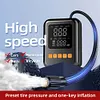 Tire Inflator 120 PSI Portable Air Compressor with LED Light Cordless Bike Pump