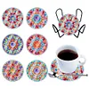 6Pcs/set Diamond Painting Mandala Water Proof Coaster Cup Cushion
