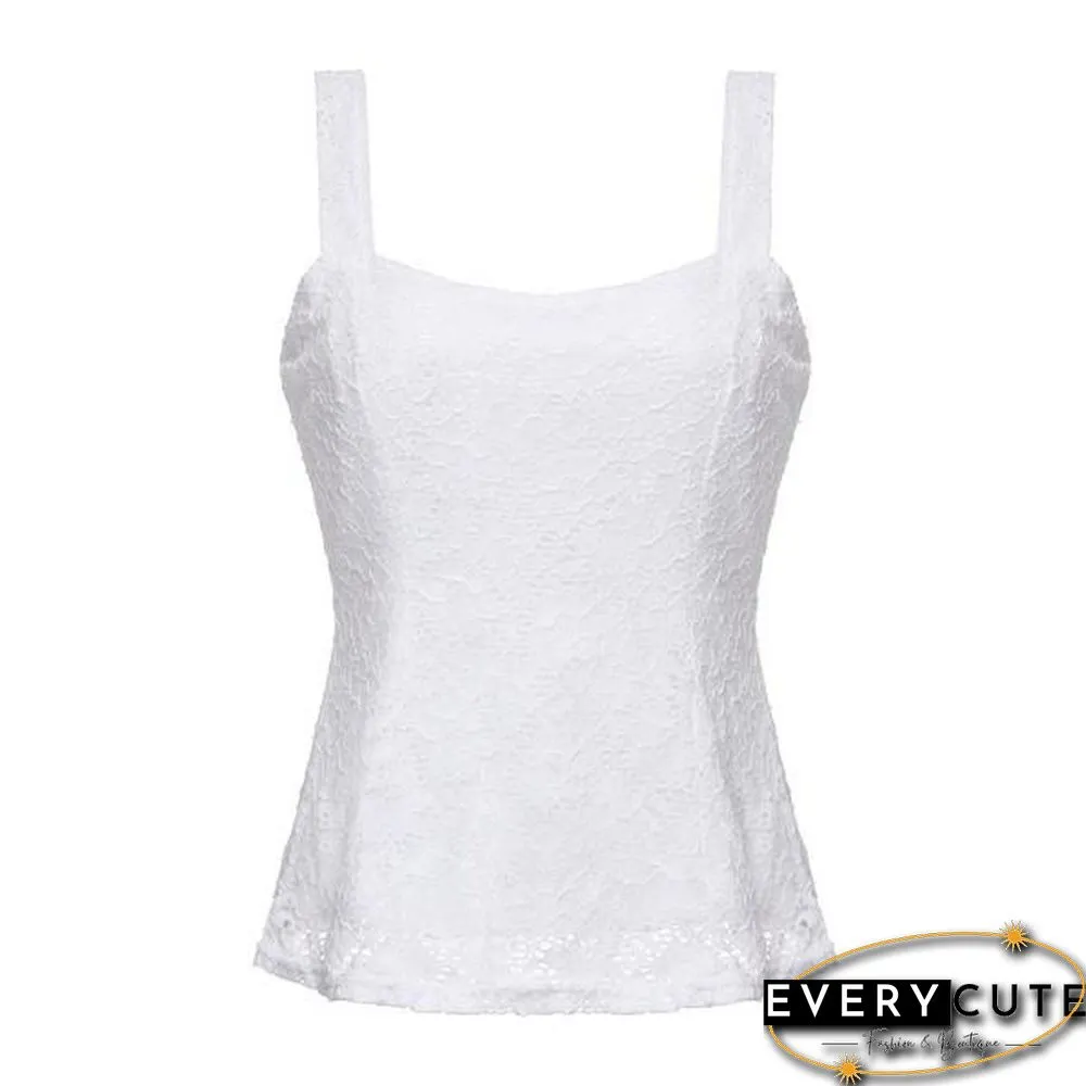 Sexy Ladies Lace Floral Bodycon Strap Tank Top Vest Shirt Blouse Sleeveless Women Casual Strappy