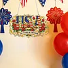 Diamond Painting Single-Sided Acrylic USA and Rose Pendant Sun Catcher for Home Garden Wall Door