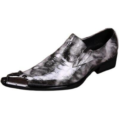 GOOSHOE Leather Shoes For Men Dress Steel Pointed Toe Oxford Sapato Masculino