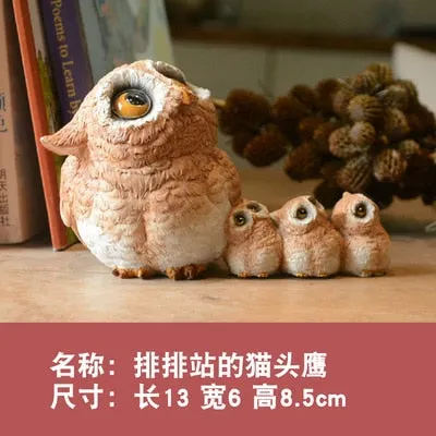 Everyday Collection Owl animal Figurine Modern Crafts home Decoration accessories miniature garden tabletop Shelves ornament