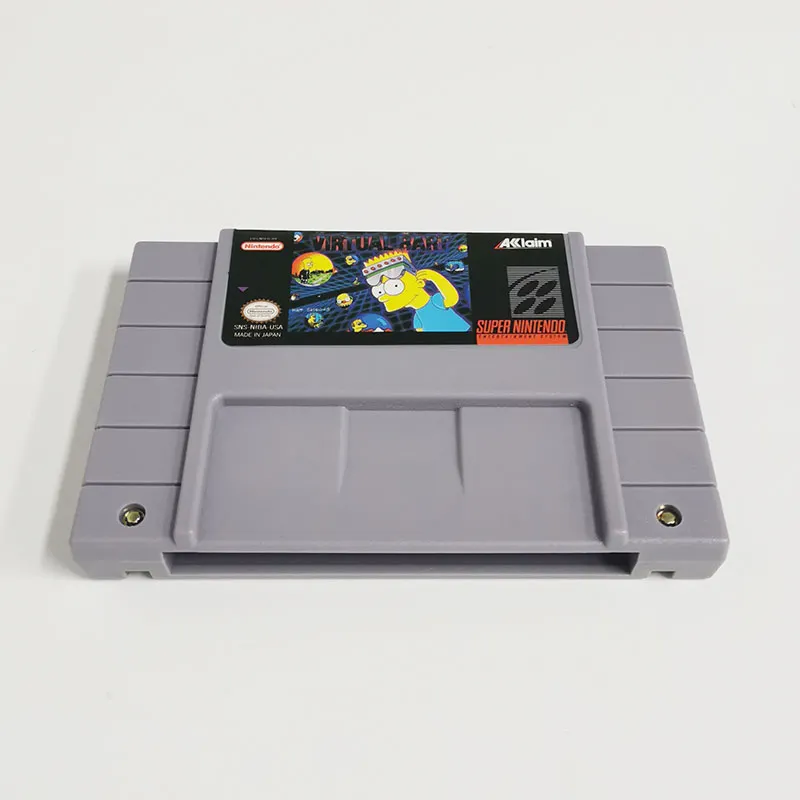 Virtual Bart SNES For Super Nintendo Entertainment System - 16 Bit US Version Game Cartridge