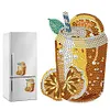 DIY Special Shape Diamond Art Fridge Magnets Sticker Kit(Lemon Tea)