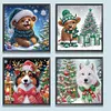 (US Local)4pack Xmas Animal-Special Shaped Diamond Painting Kit(30x30cm)