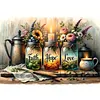 (US Local)Paint By Numbers Kit On Canvas DIY Oil Art Flower Picture Home Wall Decor50x40cm
