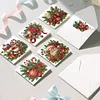 6Pcs Diamond Art Greeting Cards Xmas Atmosphere Congratulations Cards Gift