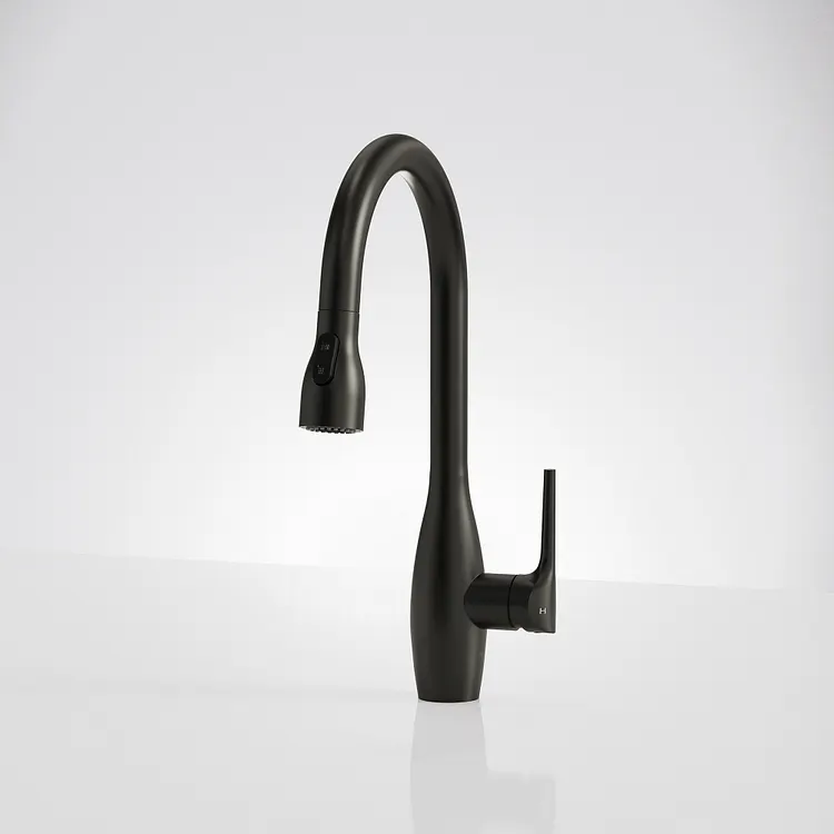 EVERSTEIN Pull Down Kitchen Faucet with Sprayer Matte Black SFS-1301K-BK