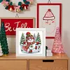 5D DIY Partial Special Shaped Drill Diamond Painting Xmas Snowman With Frame Kit19.2x19.2cm