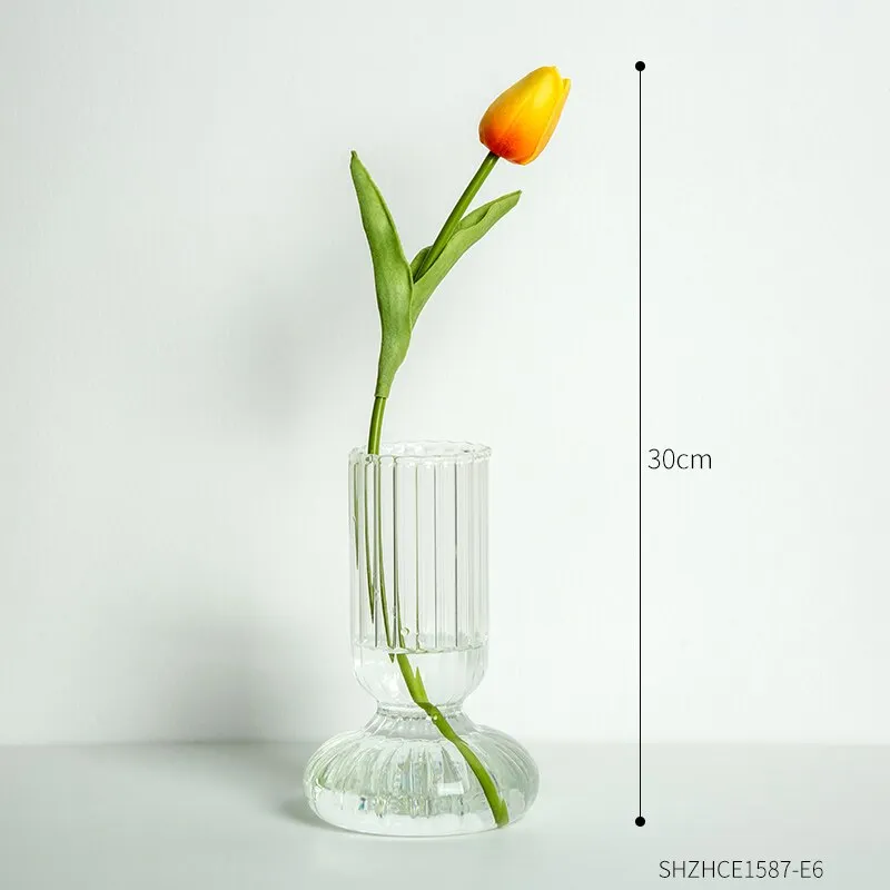 INS Creative Colorful Special-shaped Glass Vases for Decoration Table Decoration Living Room Nordic Home Decoration Flower Vases