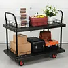[US Local Warehouse] 2 Shelf Heavy Duty Rolling Utility Cart 880lbs Capacity Serving Cart with Wheels