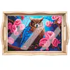 DIY Diamond Painting Wooden Tray Food Tray with Handle Living Room Decoration Donut Wooden Tray Kit
