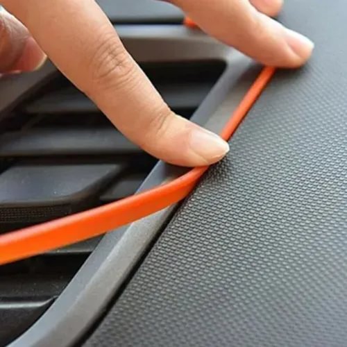 Dronehint 5m Car Interior Decor Orange Point Edge Gap Strip Door Panel Molding Line Parts (For: Acura) Parts
