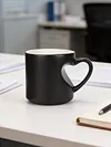 Heart-Shaped Color Changing Cup with Love Handle Heat Colors Change Beverage Cups Multi-Purpose Funny Color Changing Coffee Cup for Valentines Day/Anniversary/Wedding/Proposal