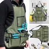 Work Apron Oxford Cloth Waterproof Heavy Duty Woodworking Apron for Woman Men