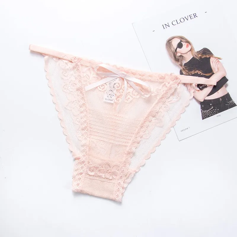 Woman Panties New Comfortable Bow Cotton Low-Rise Bikini G-string Female Lingerie Comfortable Underpants M-L