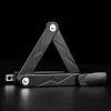 Bicycle Foldable Lock High Security Lock for Motorcycle Scooter E-Bike (Black)