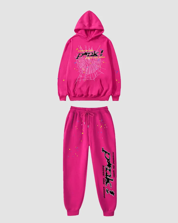 Punk Spider Print Hoodie Coord Punk Spider Print Hoodie Coord