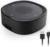 USB Speakerphone Microphone, Conference Speaker Omnidirectional Computer Mic, with 360&ordm; Voice Pickup, Touch-Sensor Buttons for Mute/unmute, Streaming, Call Speaker Skype, Webinar, Interview - Black