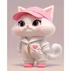 【Limited Stock Sale】Pink Cat With Hat-Paint by Numbers Acrylic Painting 40*50CM