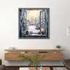 Snow Scene Outside The Window - 11CT Stamped Cross Stitch - 50*50cm