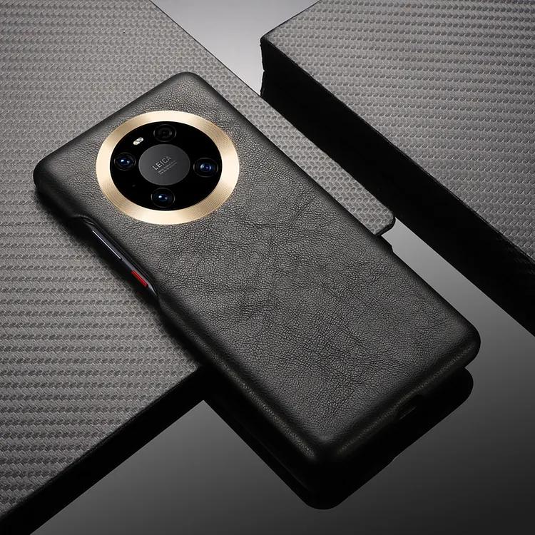 For Huawei Mate 50 Pro Case Luxury Genuine Leather Case Business Protective Back Cover For Huawei Mate 50