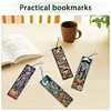 4Pcs Diamond Painting Halloween Pumpkin Skull Bookmark for Reading Enthusiasts