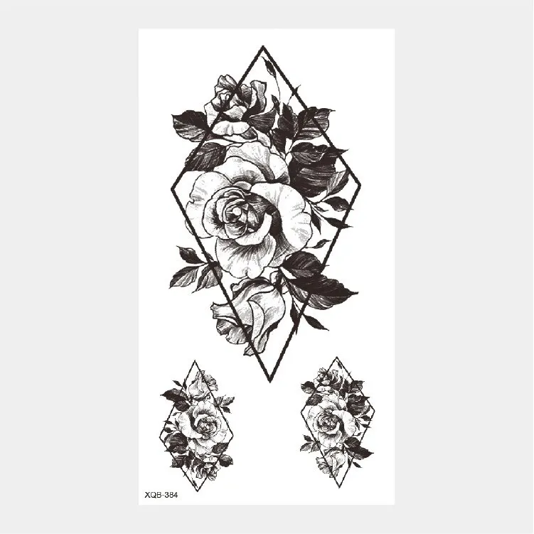 Sdrawing Temporary Tattoo Stickers Animal Tiger Lion Wolf Head Domineering Half Arm Big Picture Water Transfer Tatto Sticker