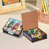 Abstract Birds PU Diamond Painting Notecard Box 5D DIY Diamond Art Note Box