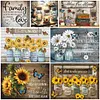 (Multi-Style) Sunflowers Bottles Quotes - 11CT Stamped Cross Stitch