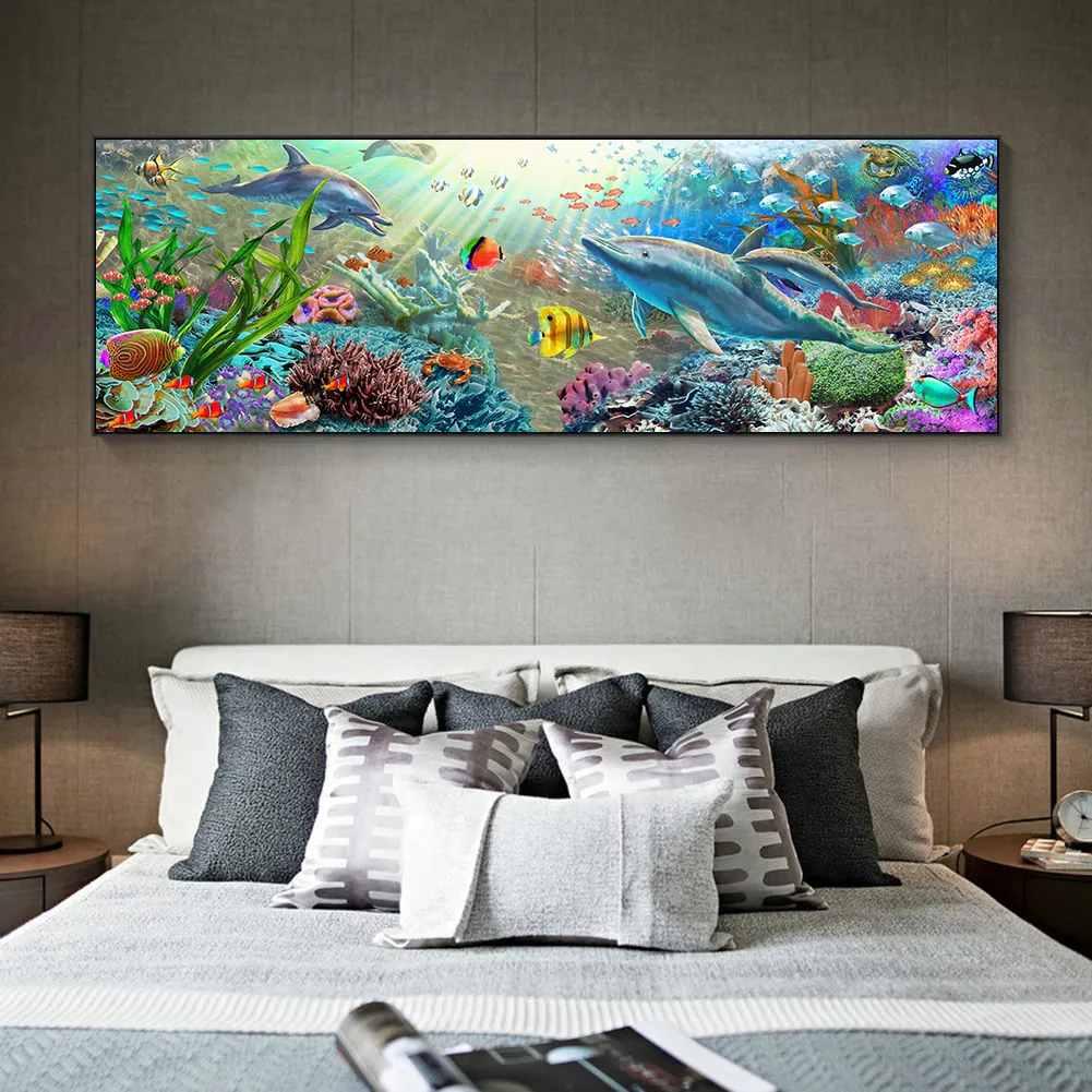 11ct 3-Strand Stampted Cross Stitch - Sea World(90*30cm)