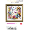 Diamond Painting Wooden Double-Sided Butterfly and Flowers Ornaments Kit with Photo Frame Desktop