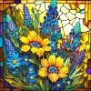 (Multi-Style)Flower Animal Glass Painting-Paint by Numbers Acrylic Painting 40*40CM
