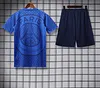 2025/2026 Psg Paris Pre-Match Training Blue Shirt+Shorts 1:1 Thai Quality