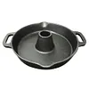 28CM Thick Turkey Pot with Handle Cast Iron Pre-Seasoned Chicken Roaster Pan