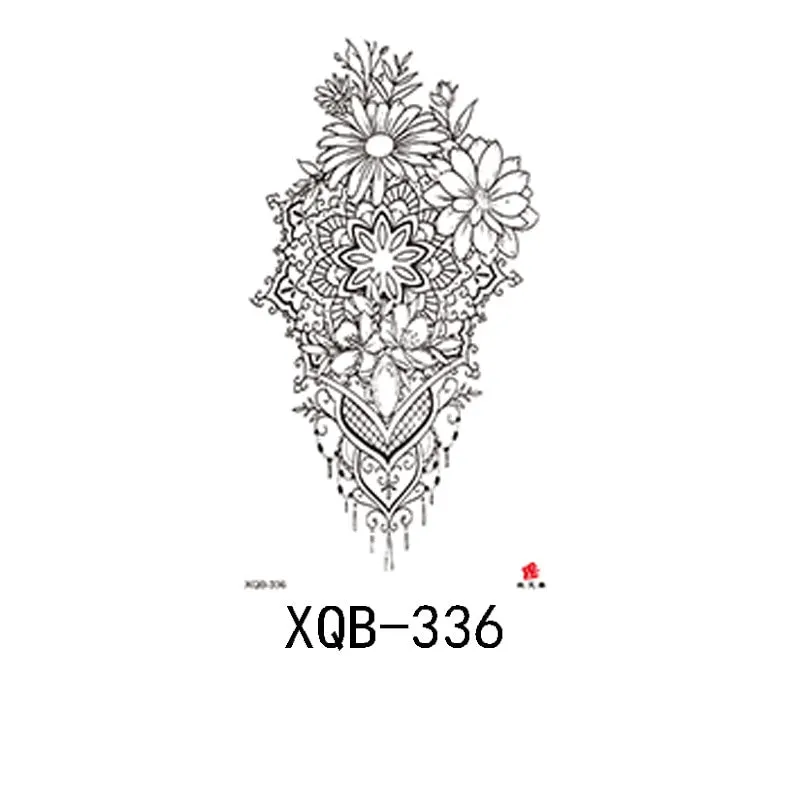 Small Full Arm Waterproof Tattoo Sticker Half Arm Arm Painted Flower Animal Arm Lasting European and American Tattoo Sticker