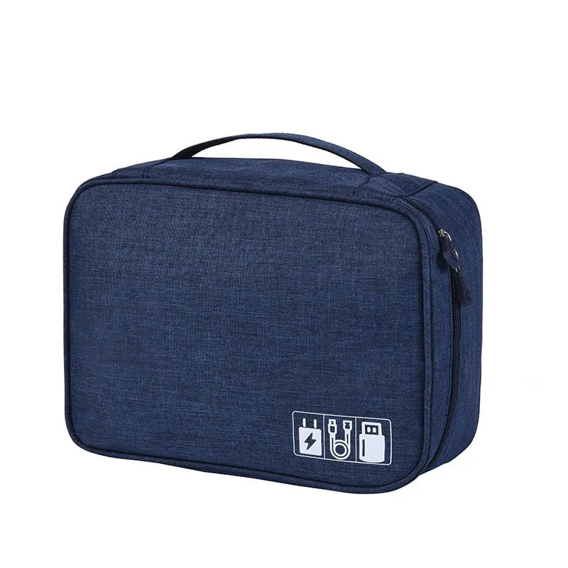 Home Portable Cable Digital Storage Bags Organizer USB Gadgets Wires Charger Power Battery Zipper Cosmetic Bag Case