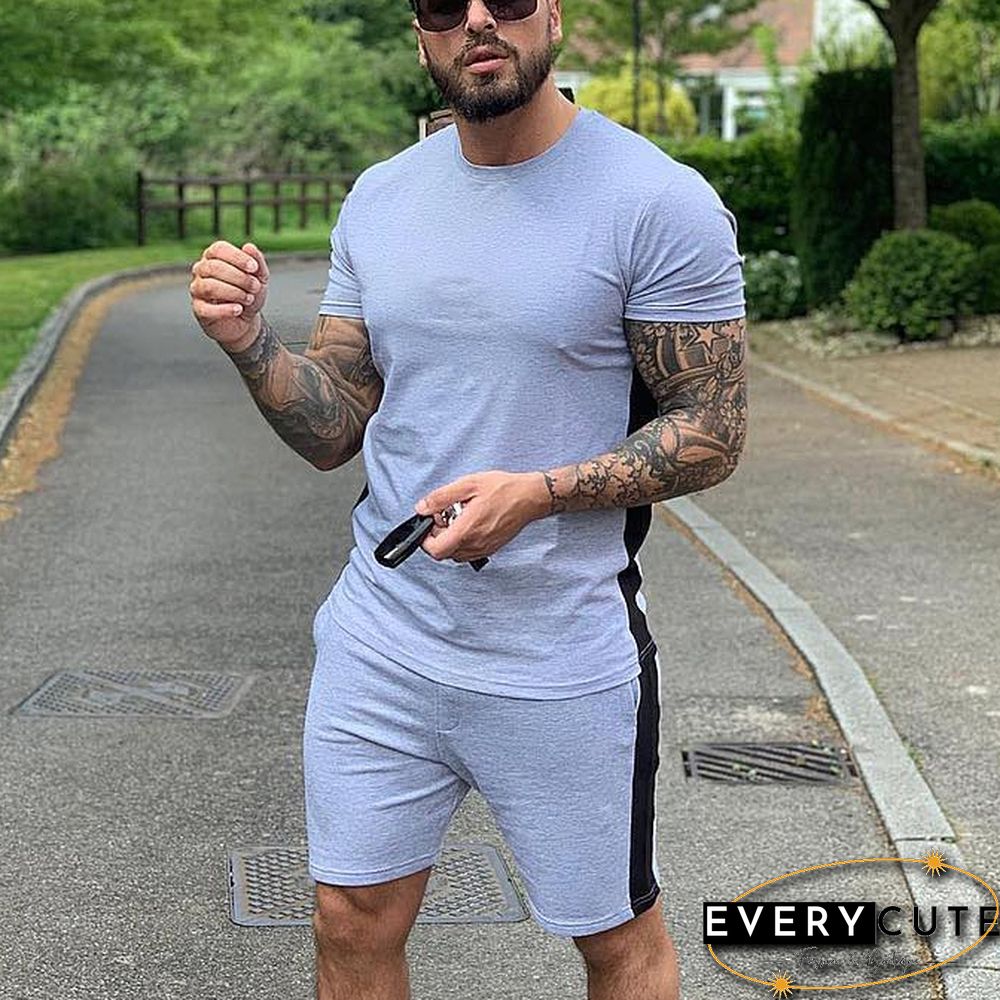 Men's Casual Short-Sleeved T-Shirt Sports Suit