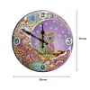 DIY Round Metal Tin Owl Diamond Painting Special Shaped  Clock Kit