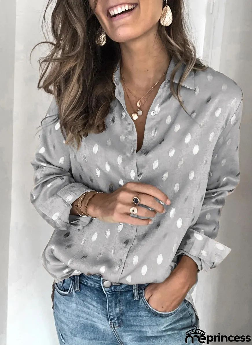 Long Sleeve Print Loose T-shirt Top