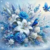 Flower Bird-Full Round Diamond Painting(40x40cm)