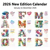 2026 DIY Special Shape Desktop Diamond Standing Calendar for Bedroom Living Room