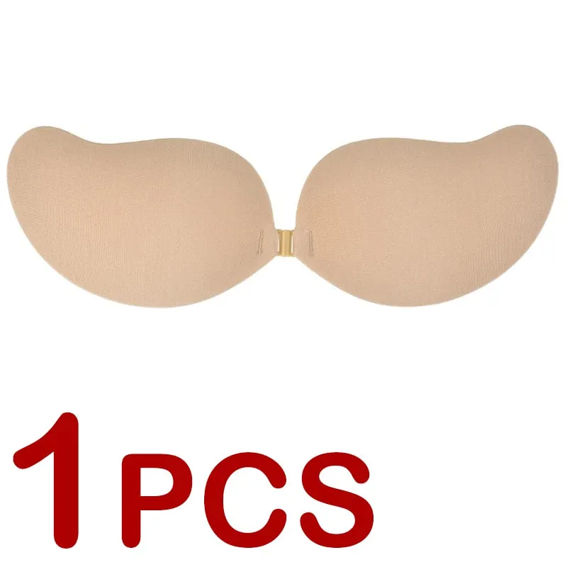 1/2 Pair Invisible Silicone Sticky Bras For Women Adhesive Strapless Push Up Bralette Seamless Backless Fly Bra Sexy Lingerie