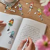 6pcs Bookmark Diamond Dots with Crystal Little Witch Dot Drill Book Mark Kit