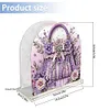 Acrylic Napkin Holder Diamond Painting Kit for Home Table Decor (Purple Bag)