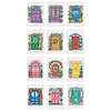 12pcs 5D DIY Full Square Drill Partial AB Drill Diamond Painting Garden Set 16x20cm
