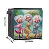 (US Local)Cute Grandma DIY Special Shape Diamond Painting Folding Storage Box Container Organizer Case Kit