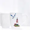 4pcs/set 5D DIY Diamond Painting Sea Stickers Handmade Art Craft Kits