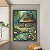 >SALE<Mushroom House Printed Cross Stitch Kit 50x65cm DIY 11CT Thread Art Needlework